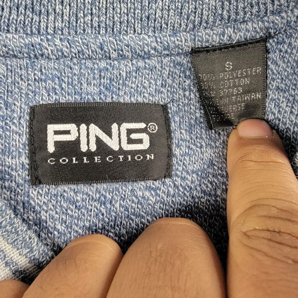 Ping Collection Mens Small Gray Pull Over Sweater Long Sleeve Comfort Warm - Picture 4 of 10
